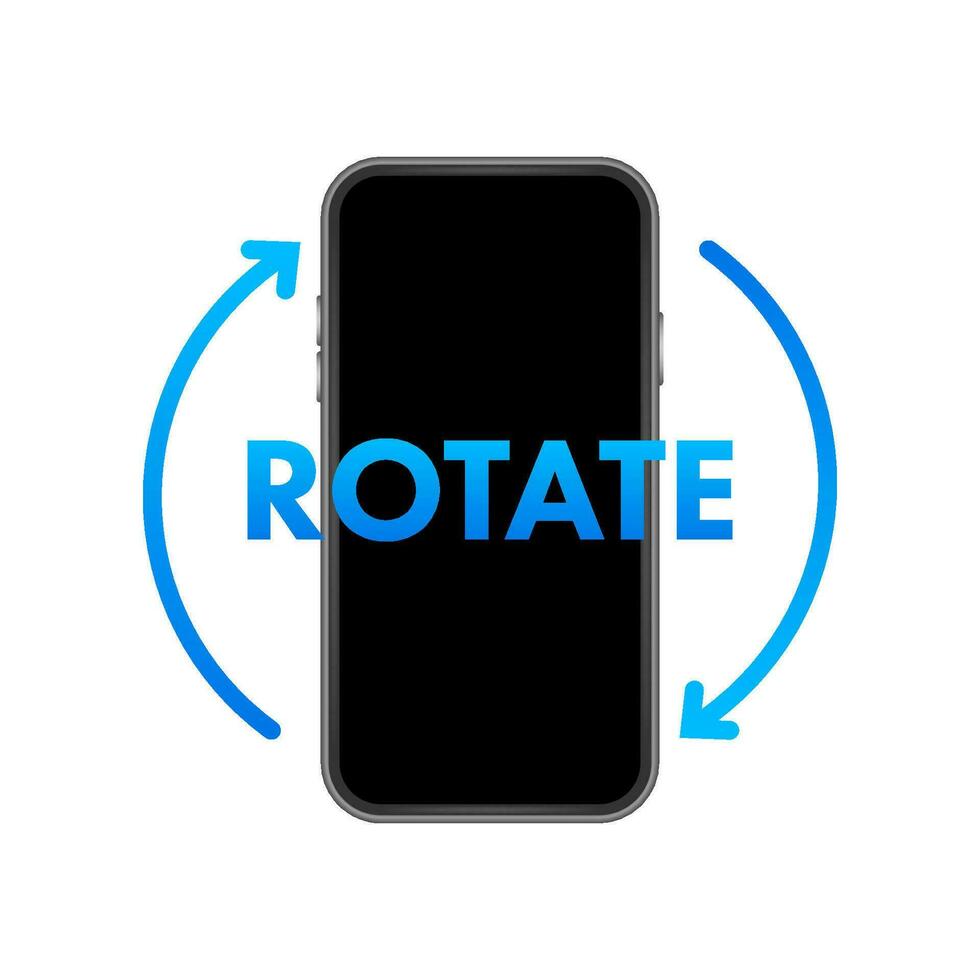 ruotare smartphone isolato icona. dispositivo rotazione simbolo. girare il tuo dispositivo vettore