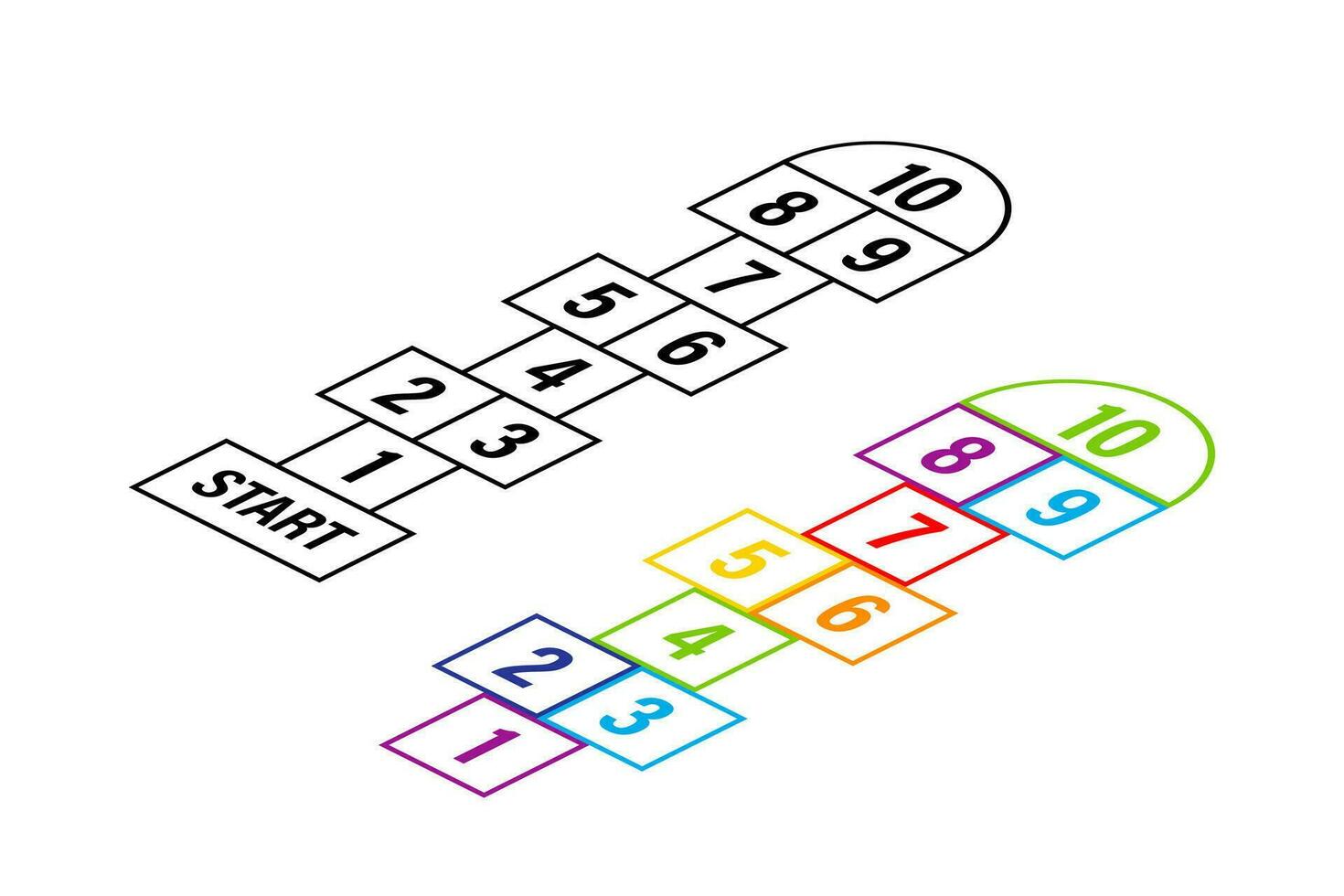 impostato di bambino campana gioco modelli. vettore azione illustrazione