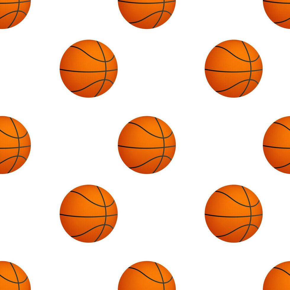 pallacanestro palla modello su bianca sfondo. vettore illustrazione