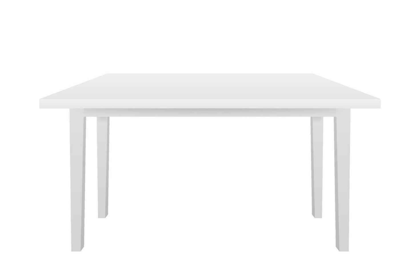 bianca tavolo, piattaforma, In piedi. modello per oggetto presentazione. vettore azione illustrazione