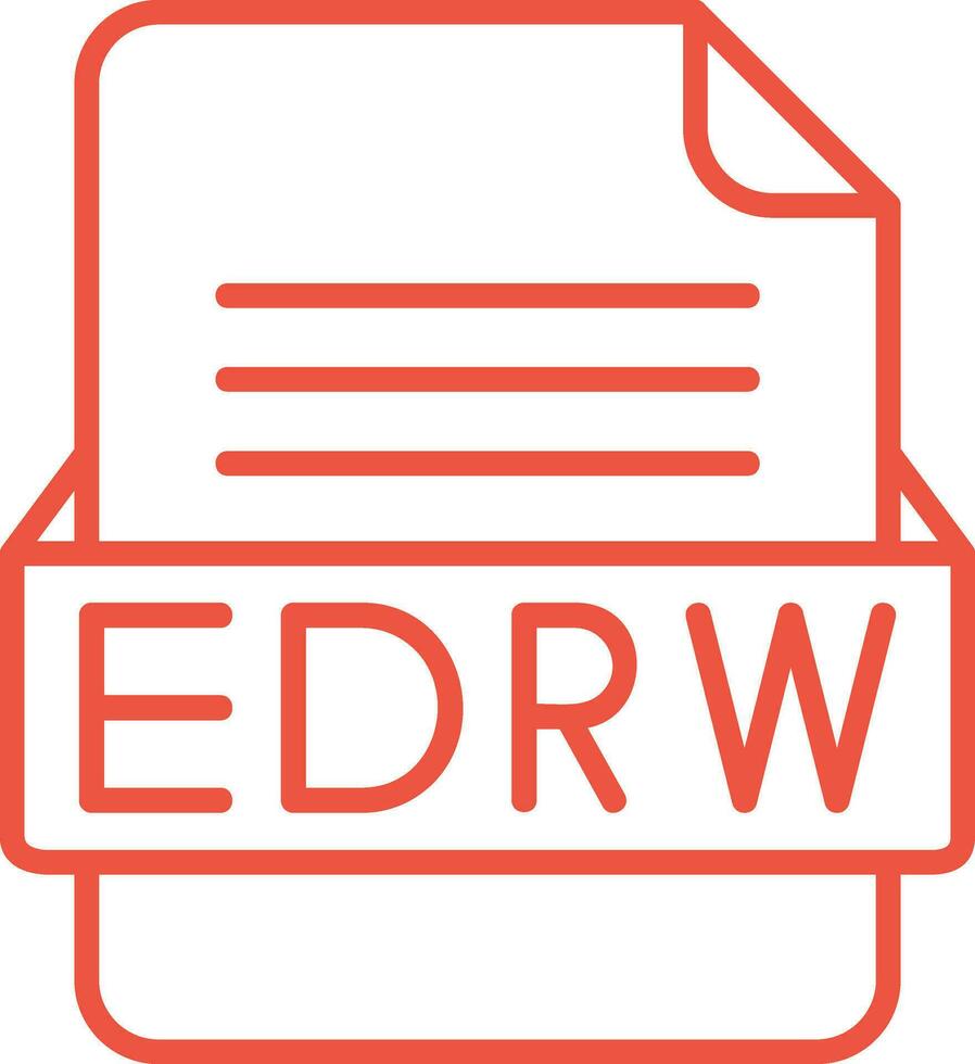 edrw file formato vettore icona