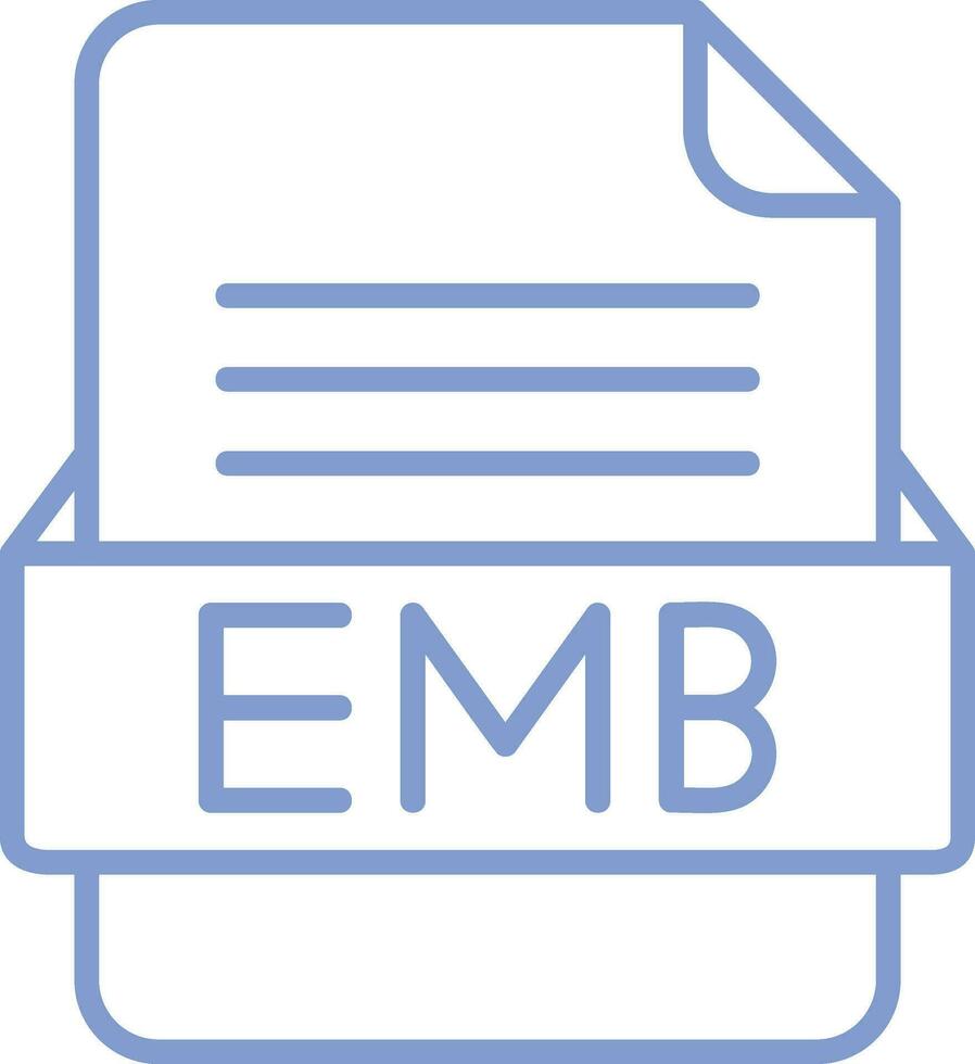 emb file formato vettore icona