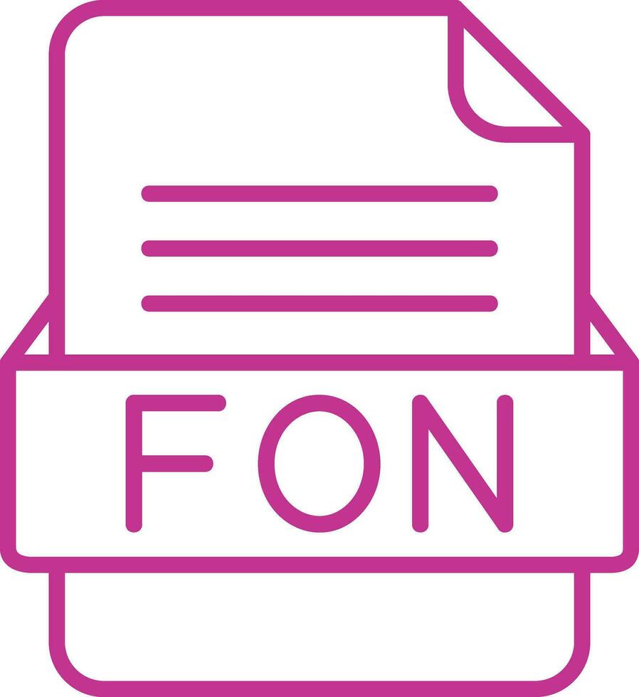 fon file formato vettore icona