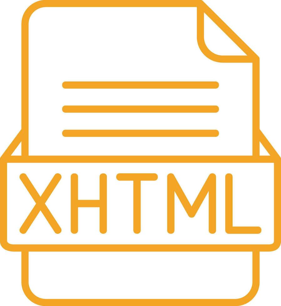 xhtml file formato vettore icona