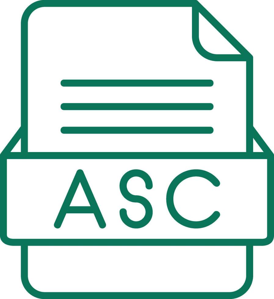 asc file formato vettore icona