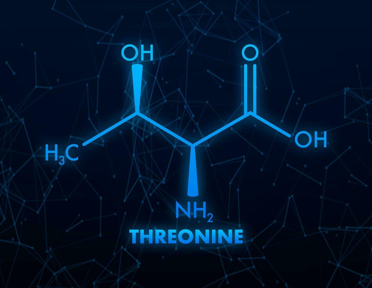 treonina è un amino acido. piatto vettore illustrazione su bianca sfondo.