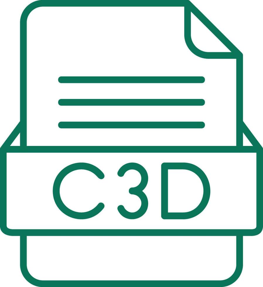 c3d file formato vettore icona