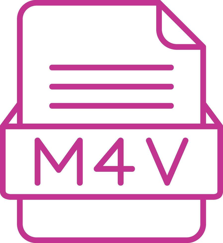 m4v file formato vettore icona