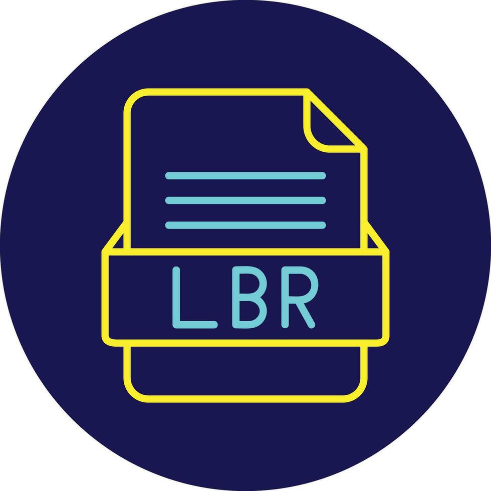 lbr file formato vettore icona
