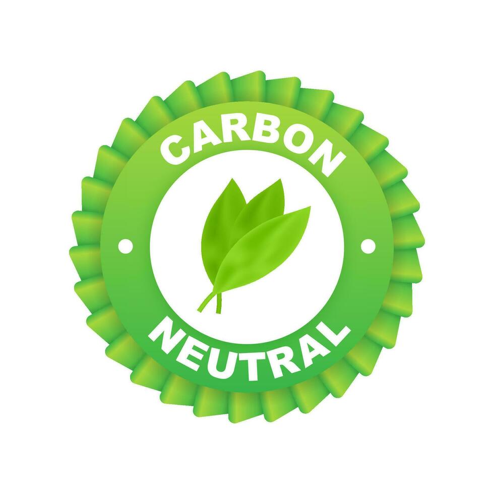 carbonio neutro logo, grande design per qualunque scopi. carbonio neutro. vettore icona. trasporto logo. pianeta terra