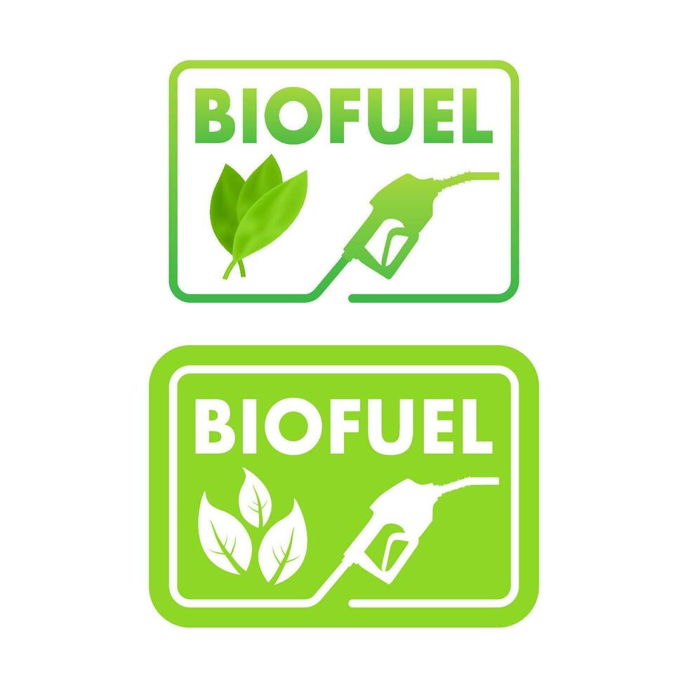 biocarburante gas stazione. eco benzina. vettore azione illustrazione