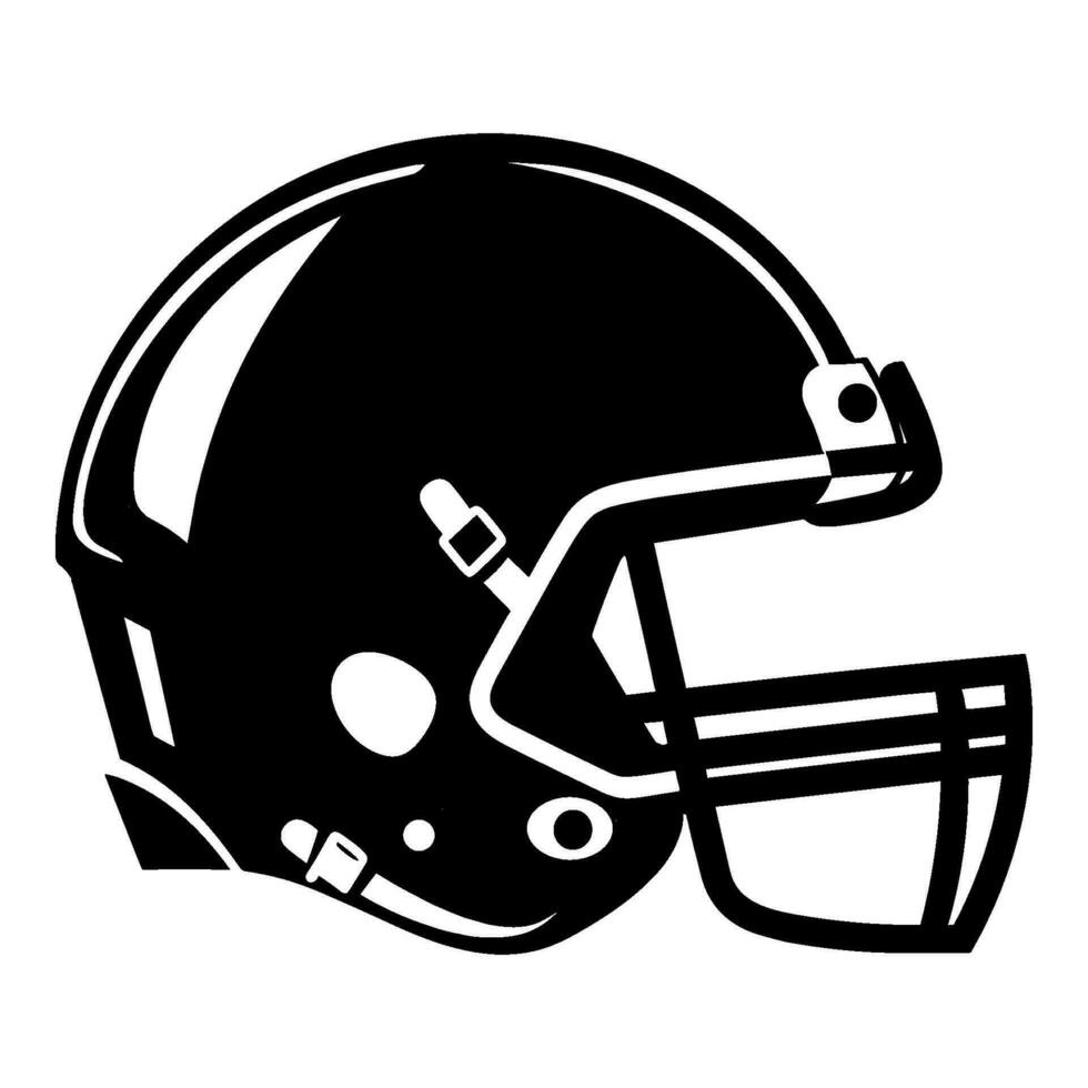 americano calciatore casco vettore silhouette, nero silhouette di calcio casco clipart