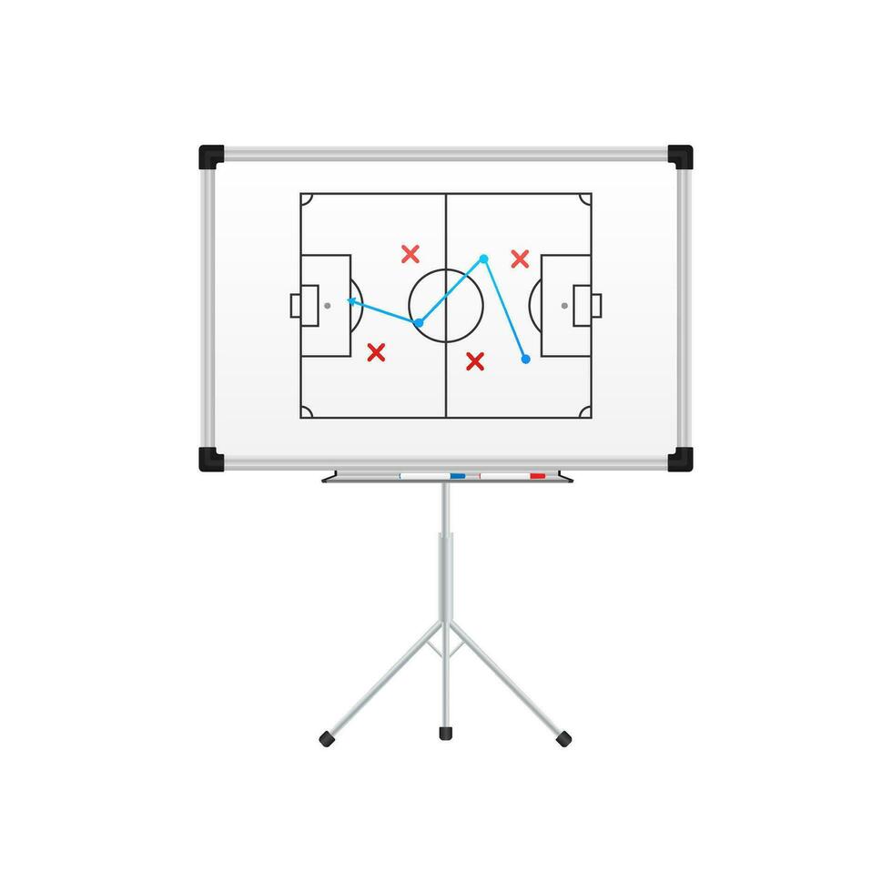 strategia. attività commerciale e finanziario. squadra sport. gioco tattica lavagna modello vettore