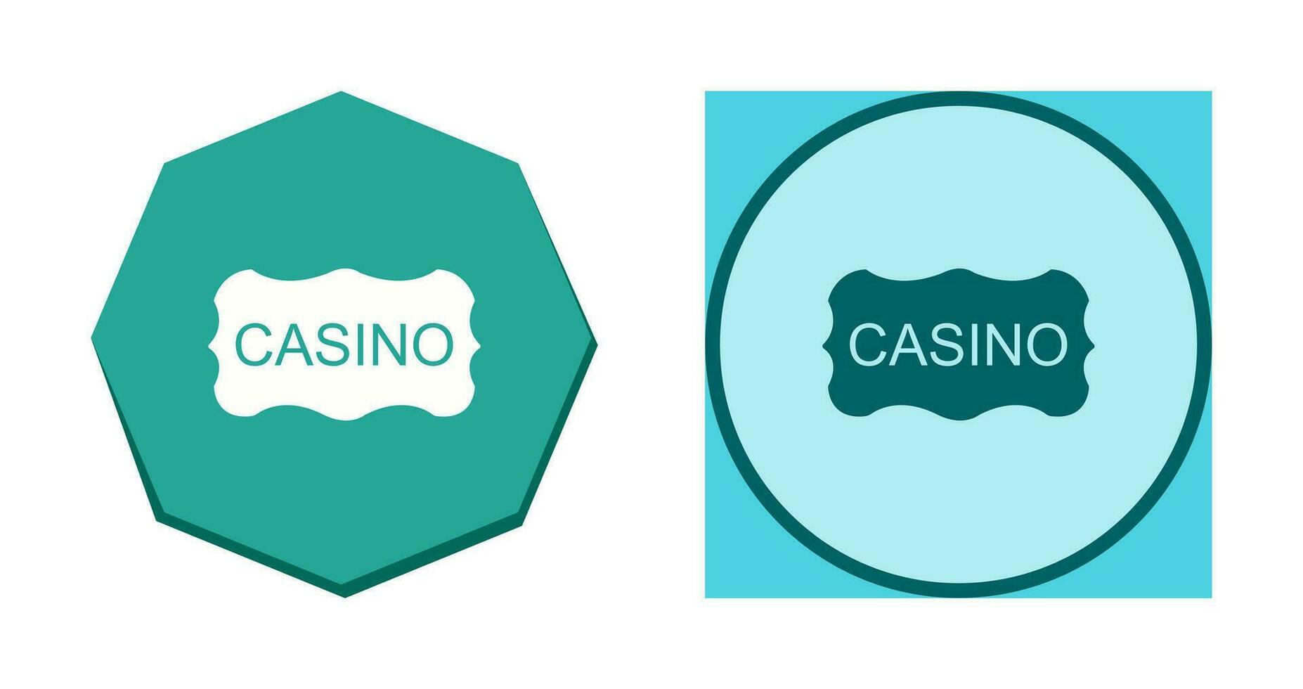 casinò cartello vettore icona