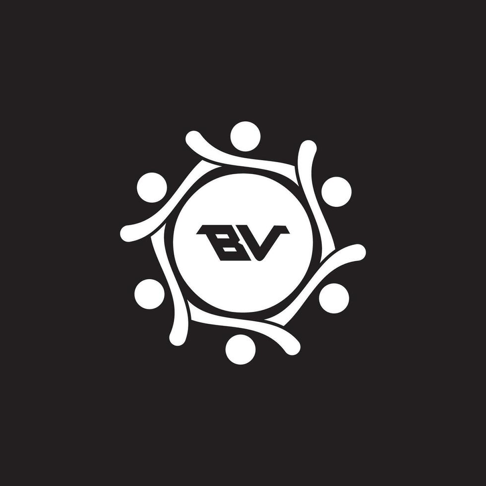 vb bv logo design vettore modello