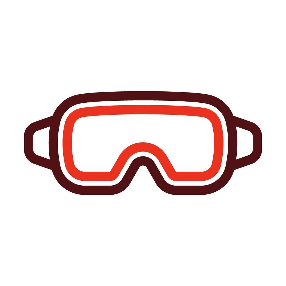 occhiali vettore di spessore linea Due colore icone per personale e commerciale uso.