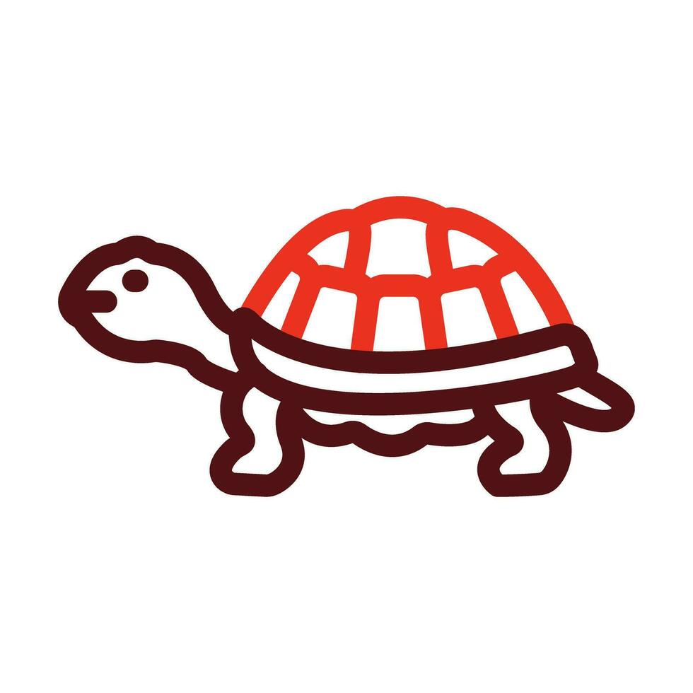 tartaruga vettore di spessore linea Due colore icone per personale e commerciale uso.