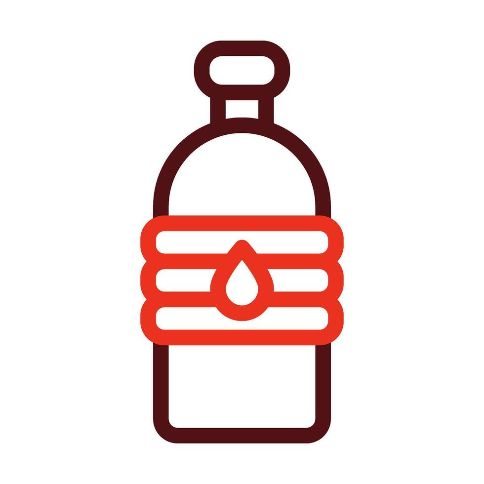 acqua bottiglia vettore di spessore linea Due colore icone per personale e commerciale uso.