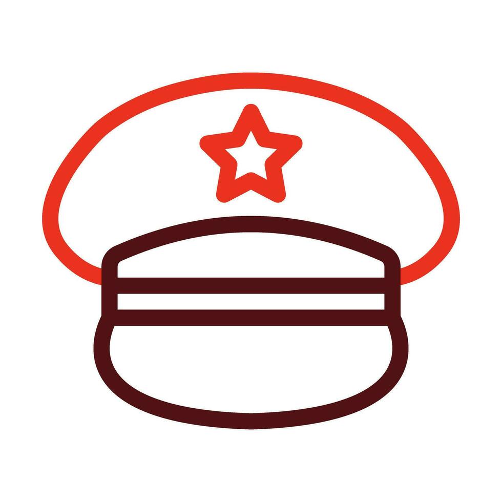cappello vettore di spessore linea Due colore icone per personale e commerciale uso.