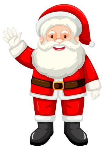 Un felice Babbo Natale su bianco backgroud vettore