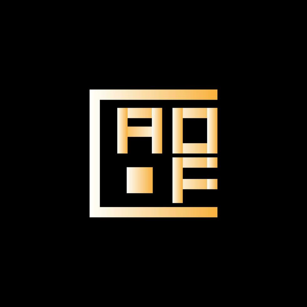 aof lettera logo vettore disegno, aof semplice e moderno logo. aof lussuoso alfabeto design