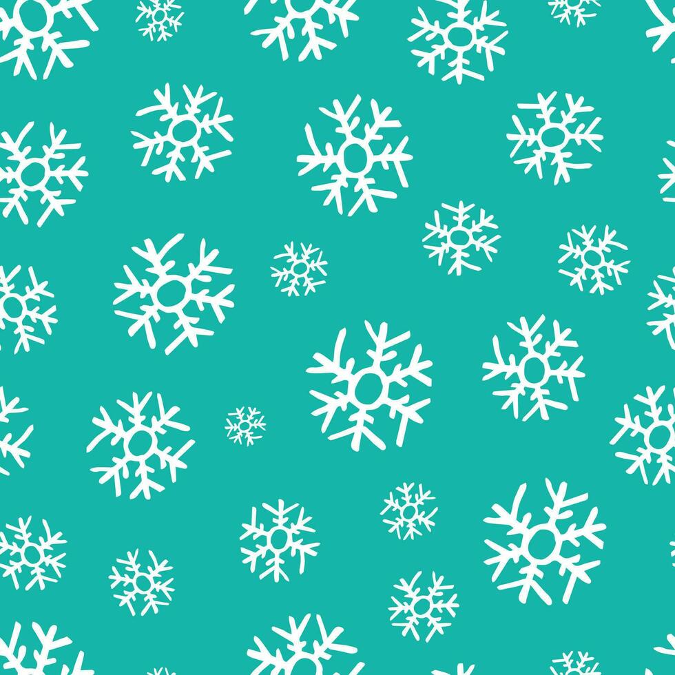 senza soluzione di continuità sfondo di mano disegnato fiocchi di neve. Natale e nuovo anno decorazione elementi. vettore illustrazione.