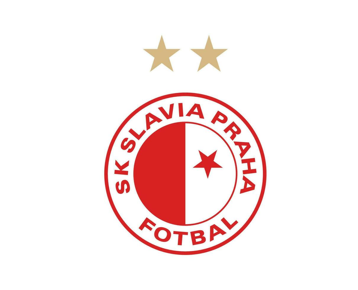 slavia praga club logo simbolo ceco repubblica lega calcio astratto design vettore illustrazione
