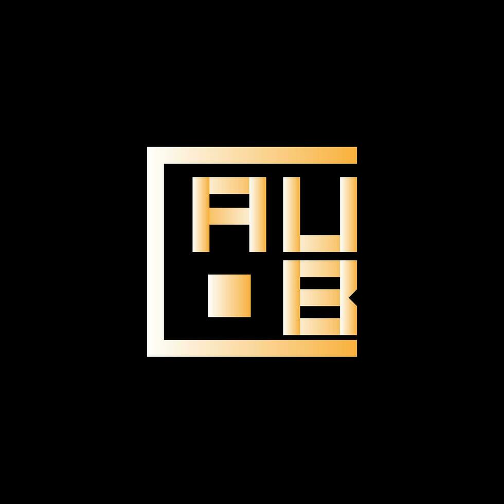 aub lettera logo vettore disegno, aub semplice e moderno logo. aub lussuoso alfabeto design