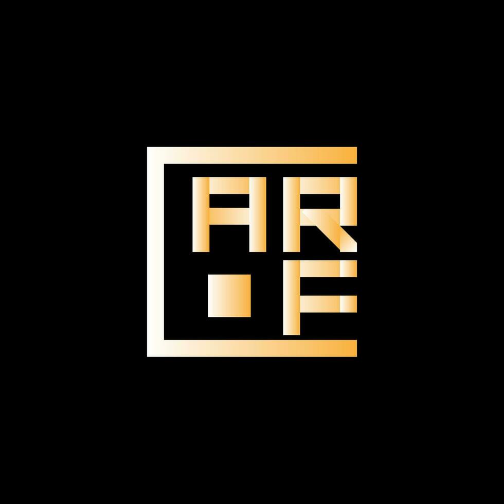 arf lettera logo vettore disegno, arf semplice e moderno logo. arf lussuoso alfabeto design