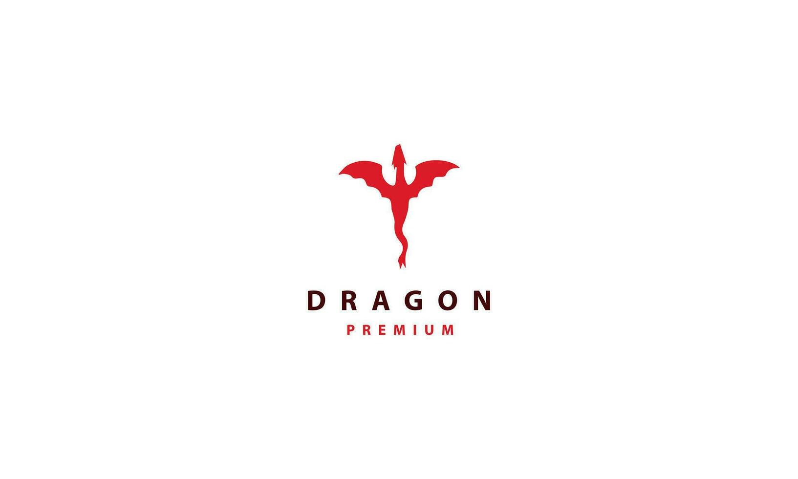 Drago testa logo design modello vettore