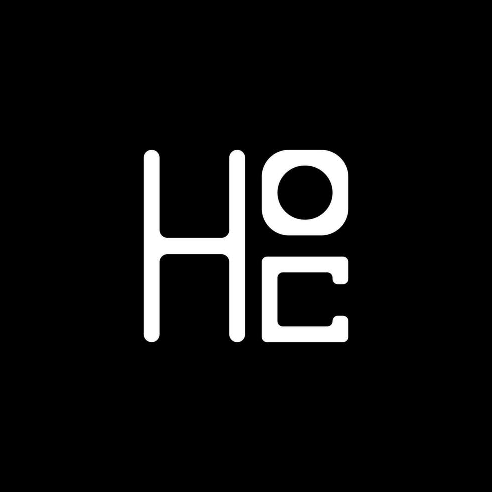 hoc lettera logo vettore disegno, hoc semplice e moderno logo. hoc lussuoso alfabeto design