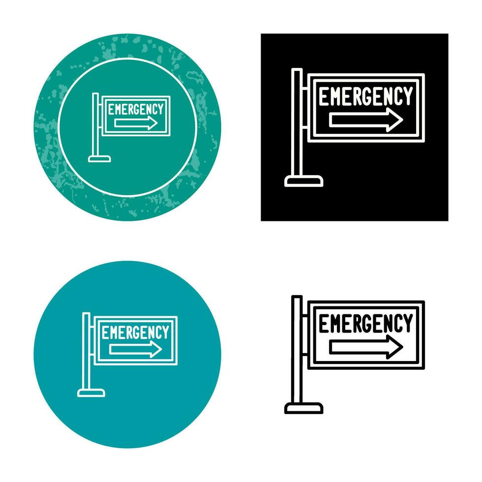 emergenza cartello vettore icona