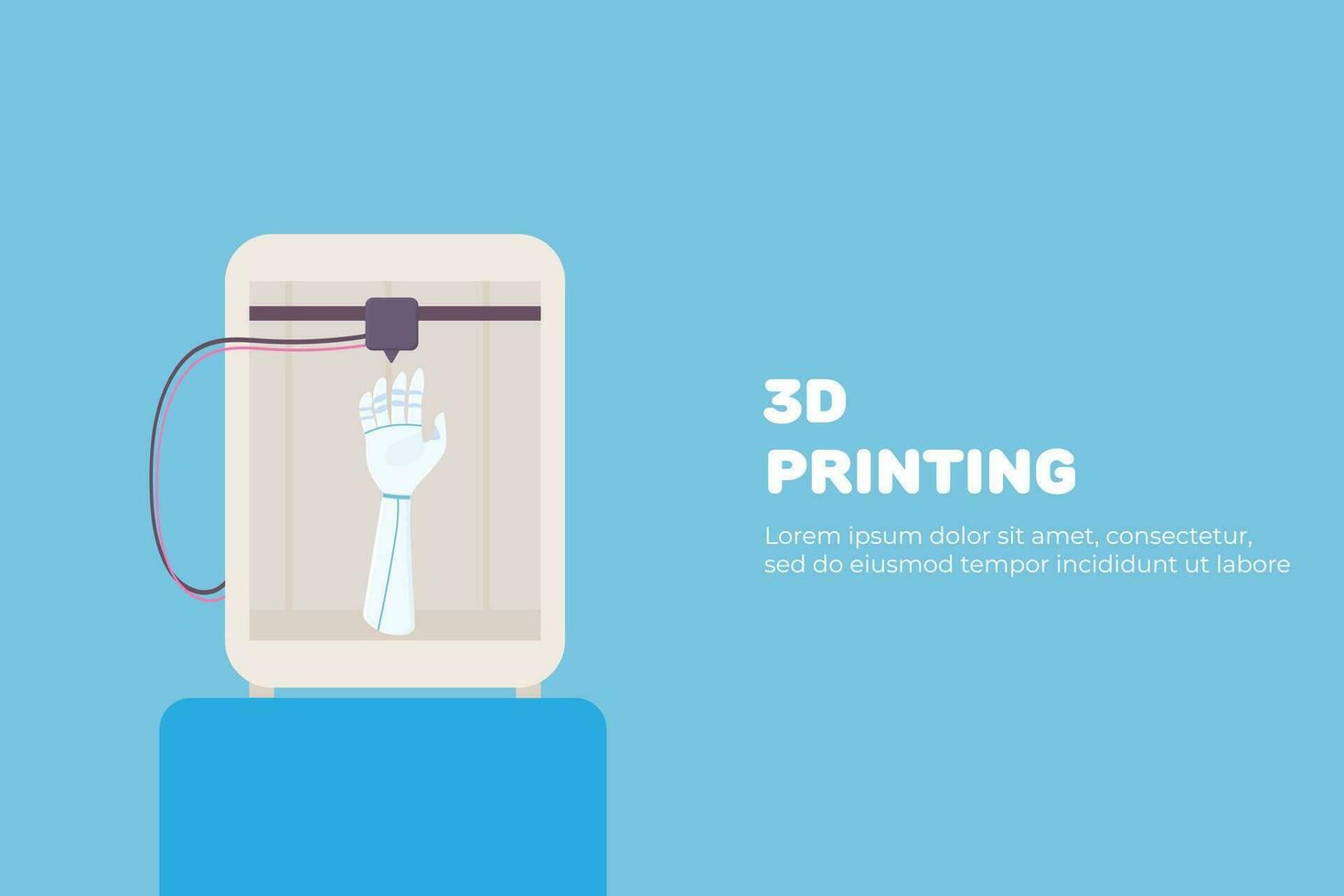 ragnatela bandiera impostato 3d stampa, biostampa, artificiale organi, protesi, sintetico. fegato, braccio, orecchio, occhio, osso, cuore. vettore