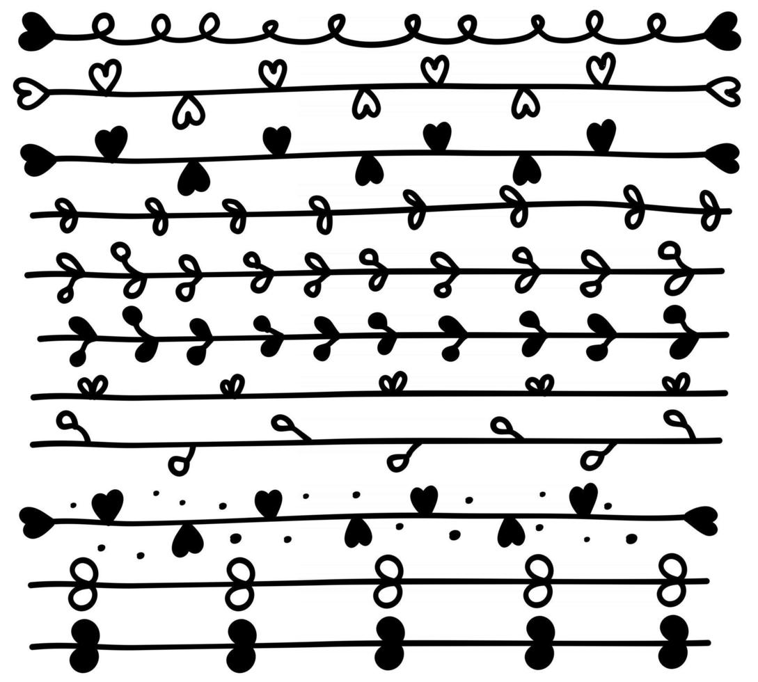 divisori di testo decorativi vettore