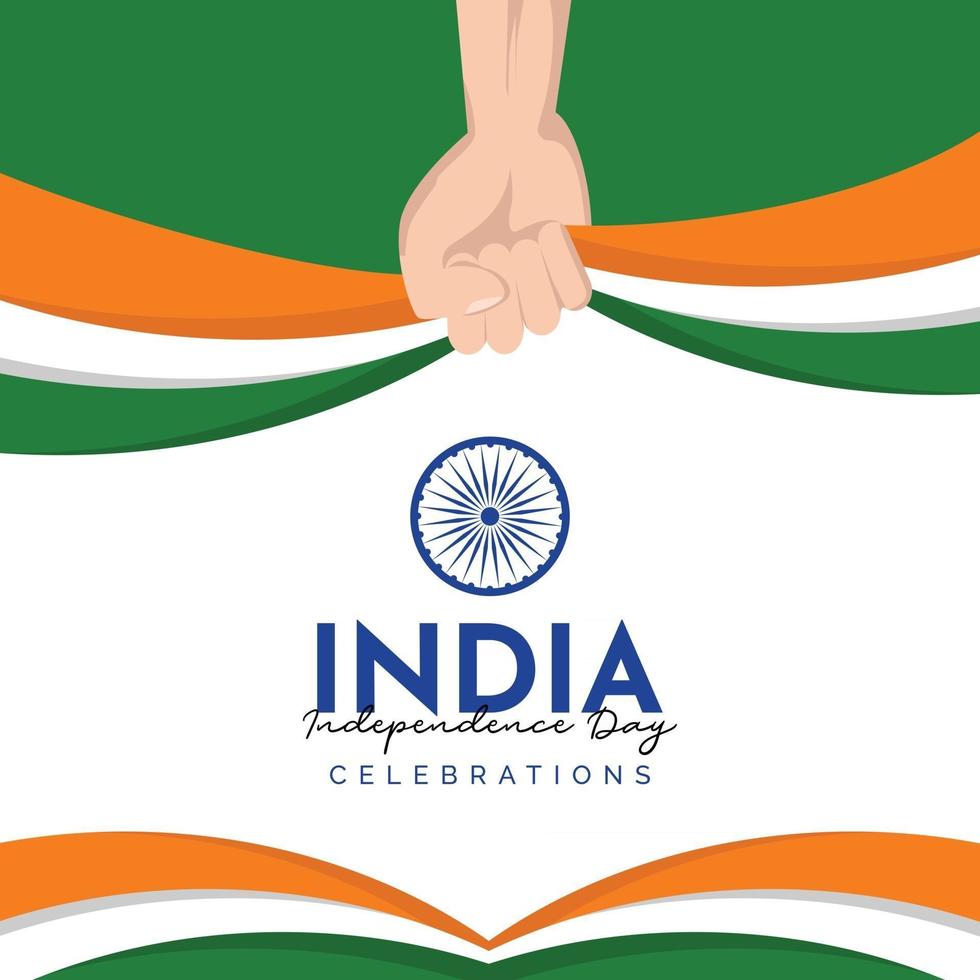 felice festa dell'indipendenza dell'India e celebrazioni della festa della repubblica republic vettore