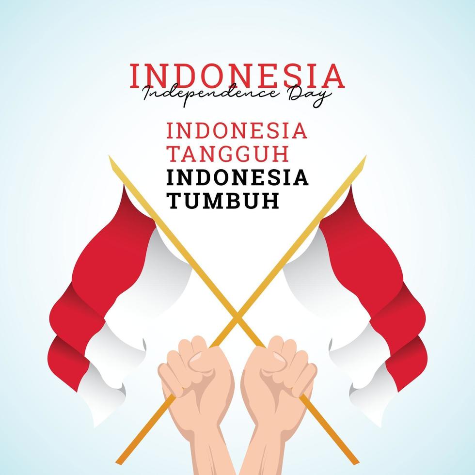 modello di banner festa dell'indipendenza dell'indonesia. vettore