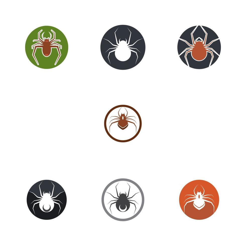 logo dell'illustrazione del ragno vettore