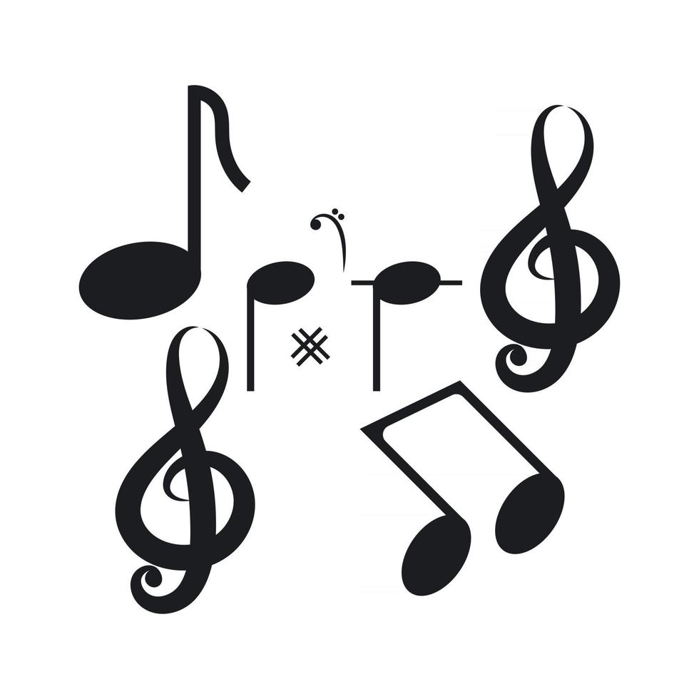icona della nota musicale vettore