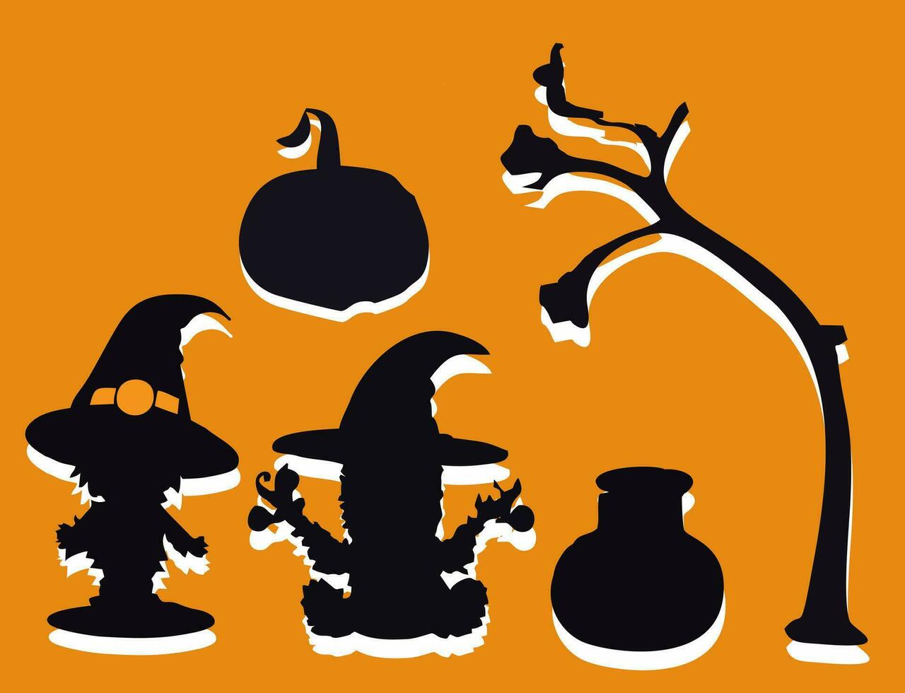 un' semplice zucca Halloween illustrazione vettore