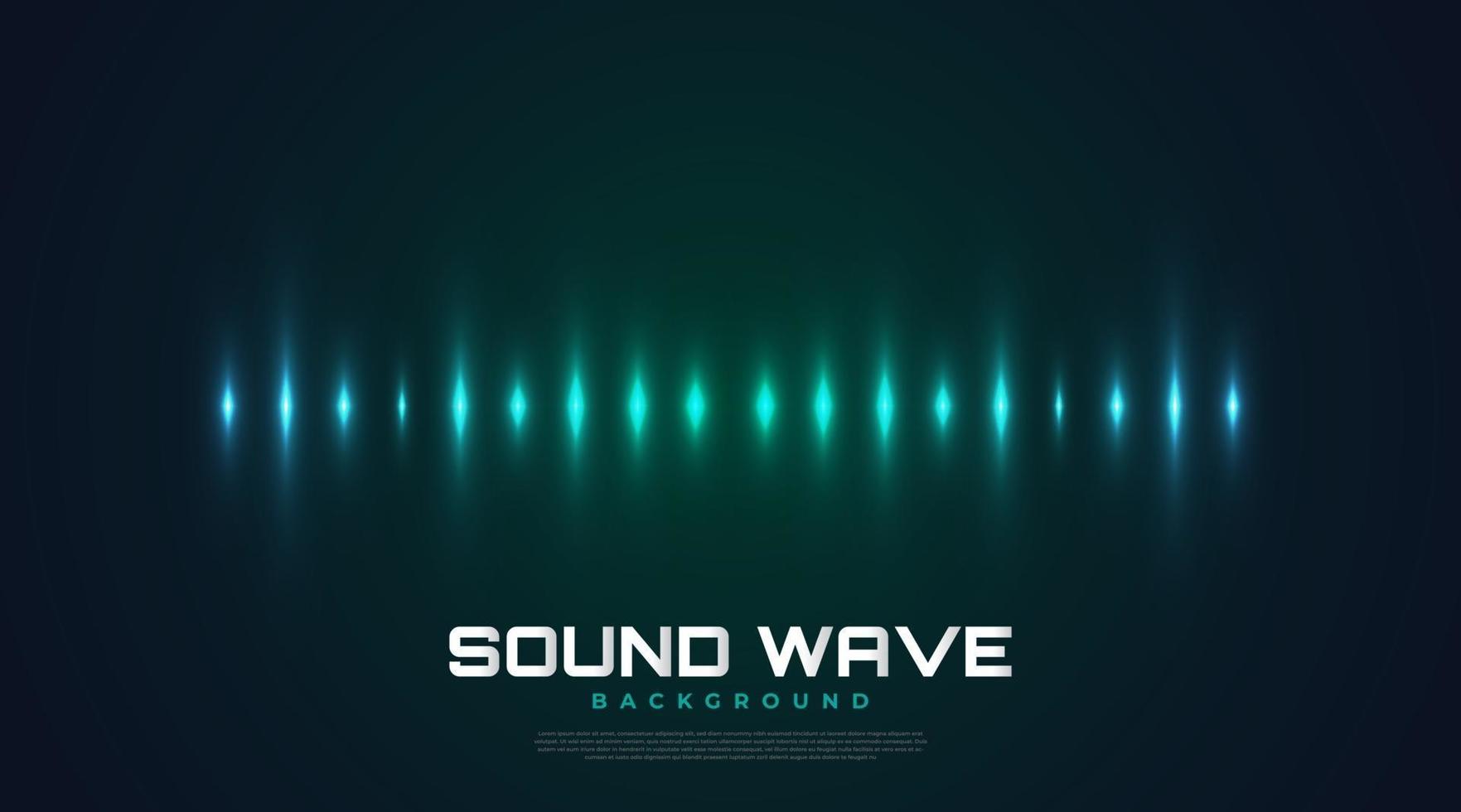 sfondo sonoro dello spettro con onde incandescenti. disegno dell'equalizzatore vettore