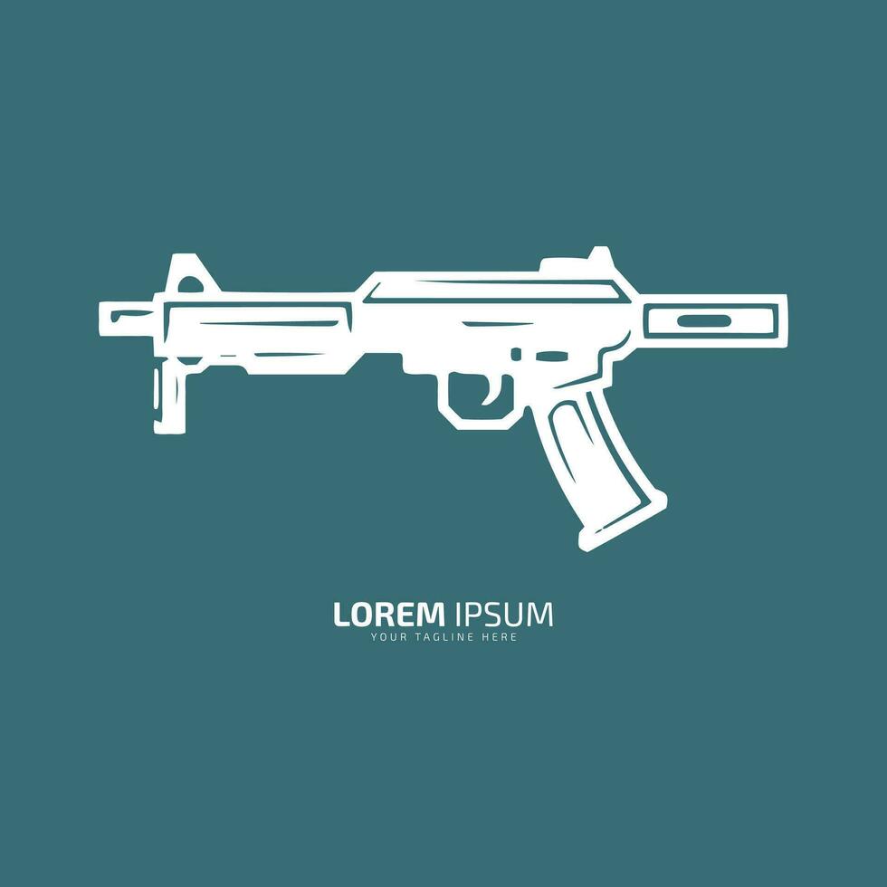 minimo e astratto logo di pistola vettore pistola icona arma silhouette isolato design