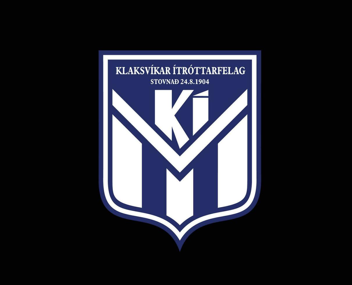 ki klaksvik club simbolo logo Faroe isole lega calcio astratto design vettore illustrazione con nero sfondo