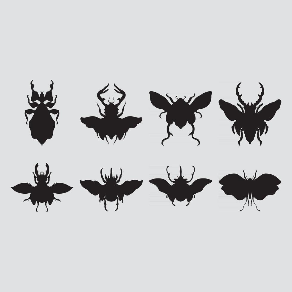disegno di insetto nero vettore