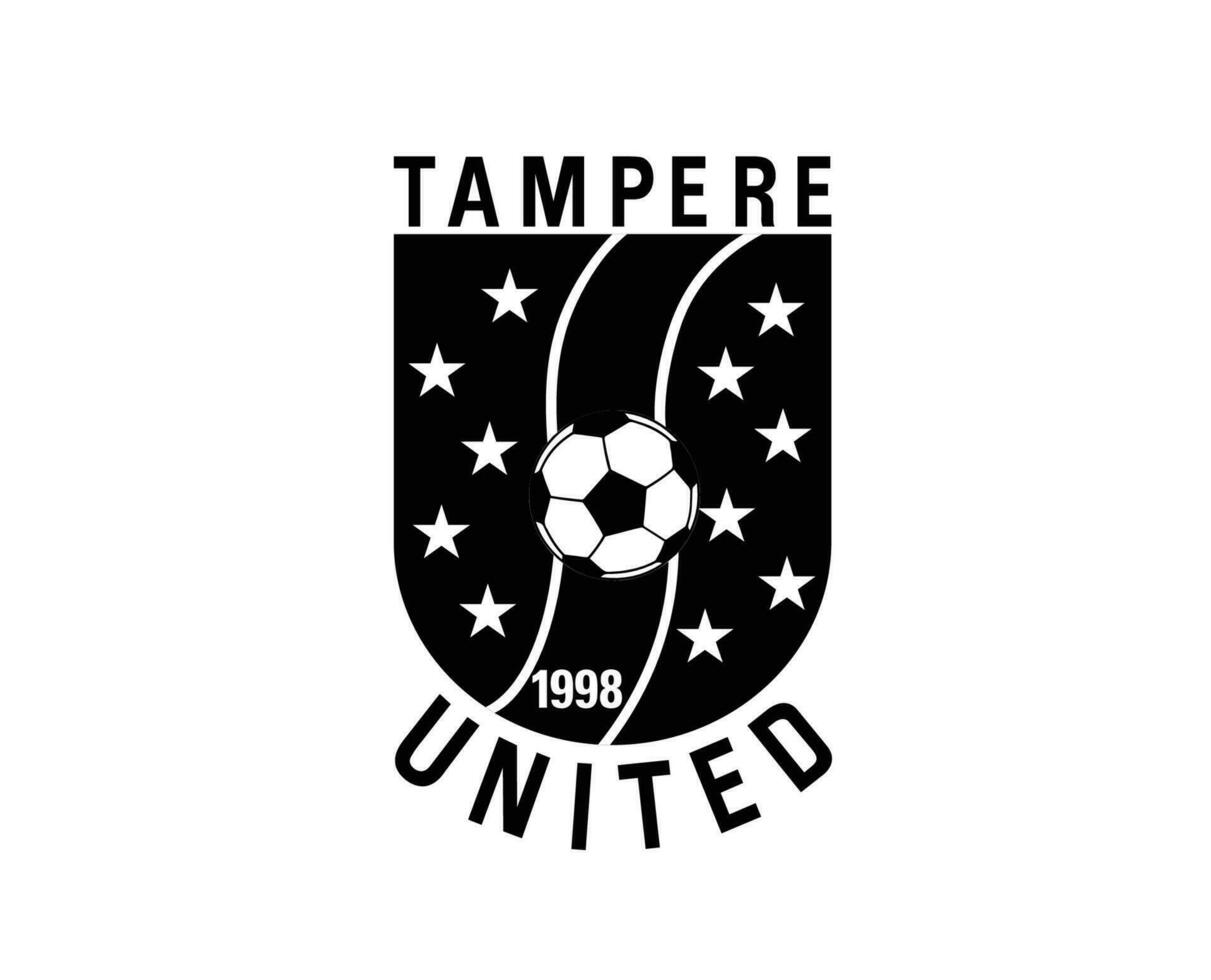 manomettere unito club logo simbolo nero Finlandia lega calcio astratto design vettore illustrazione