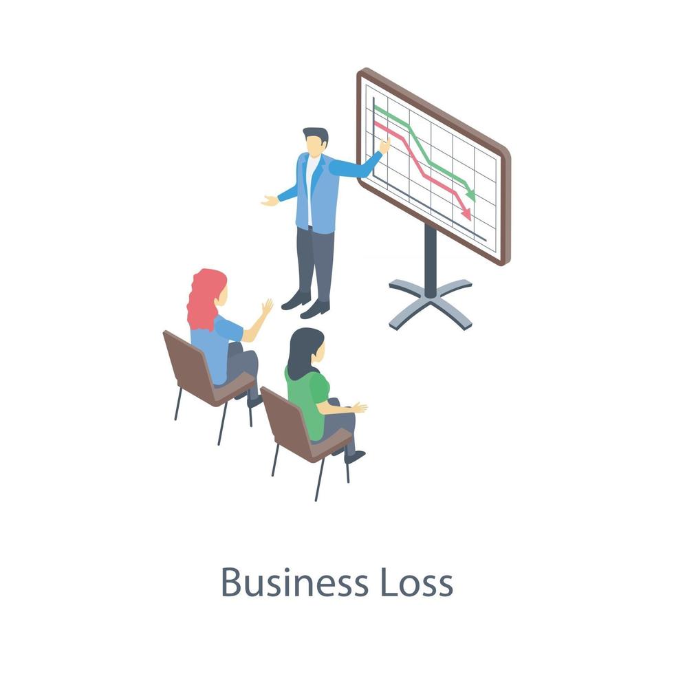 grafico delle perdite d'affari vettore