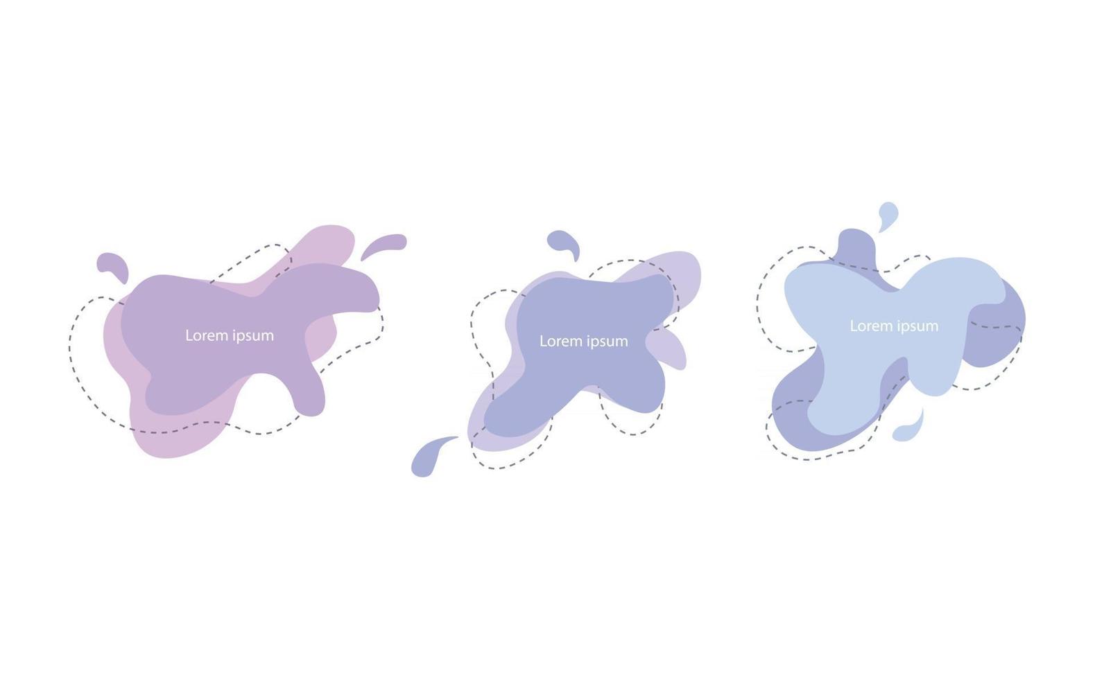 insieme di elementi grafici moderni astratti in colori pastello. vettore