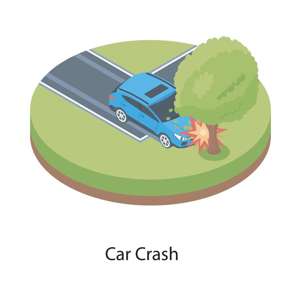 concetti di incidente d'auto vettore