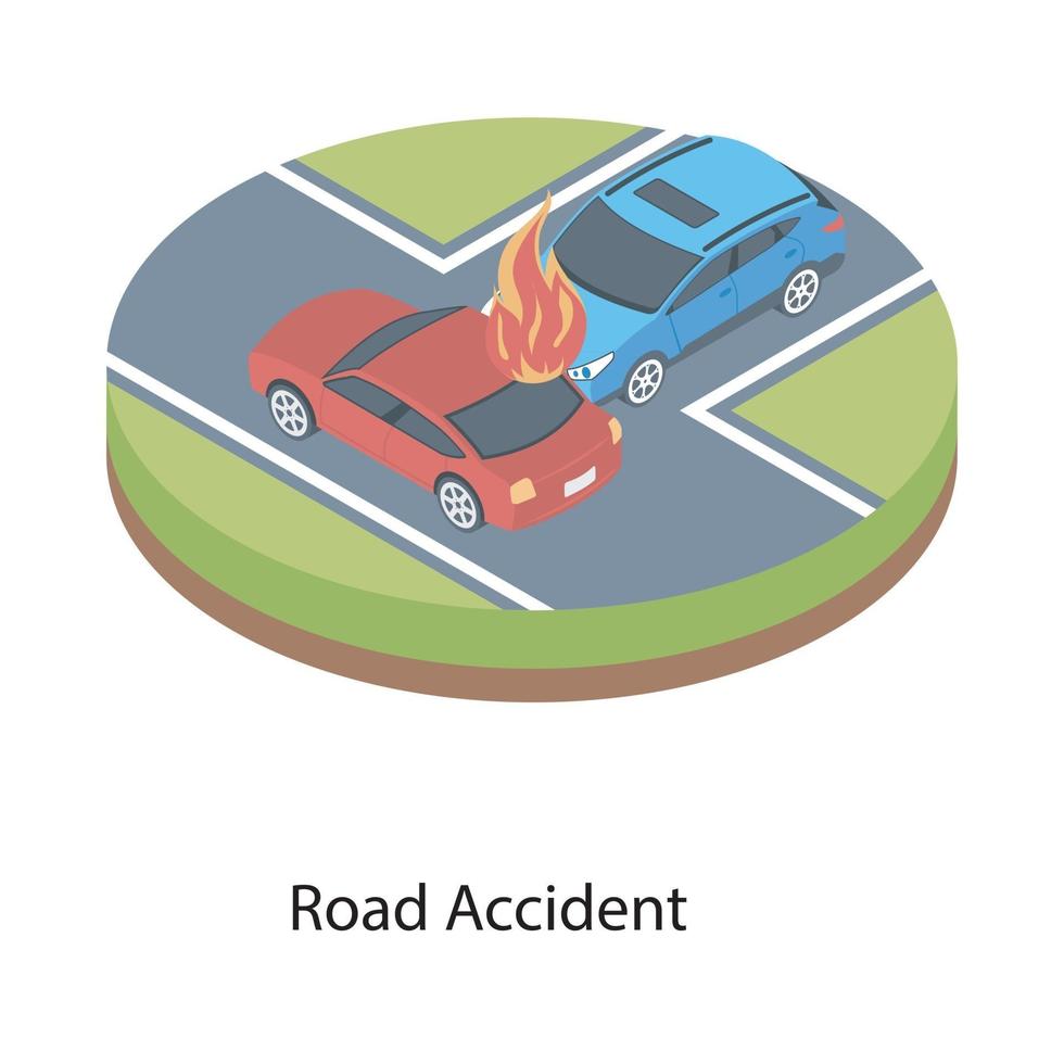 concetti di incidente stradale vettore
