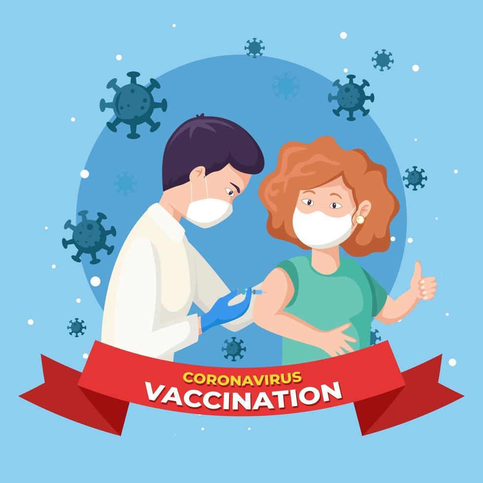 concetto di vaccinazione contro il coronavirus vettore