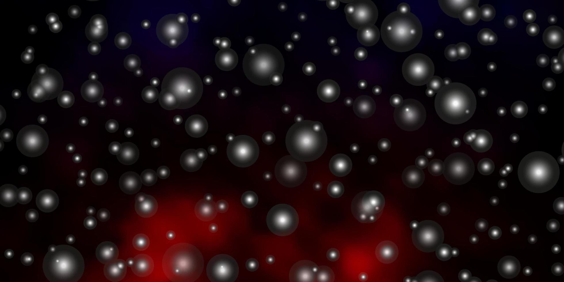layout vettoriale rosso scuro con stelle luminose.